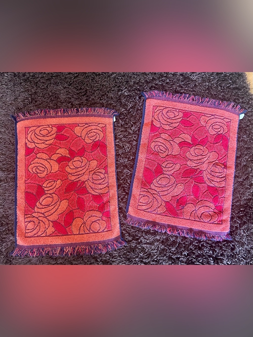 x2 Mid Century Modern MCM Callaway Towel Company Tea/Hand Towels